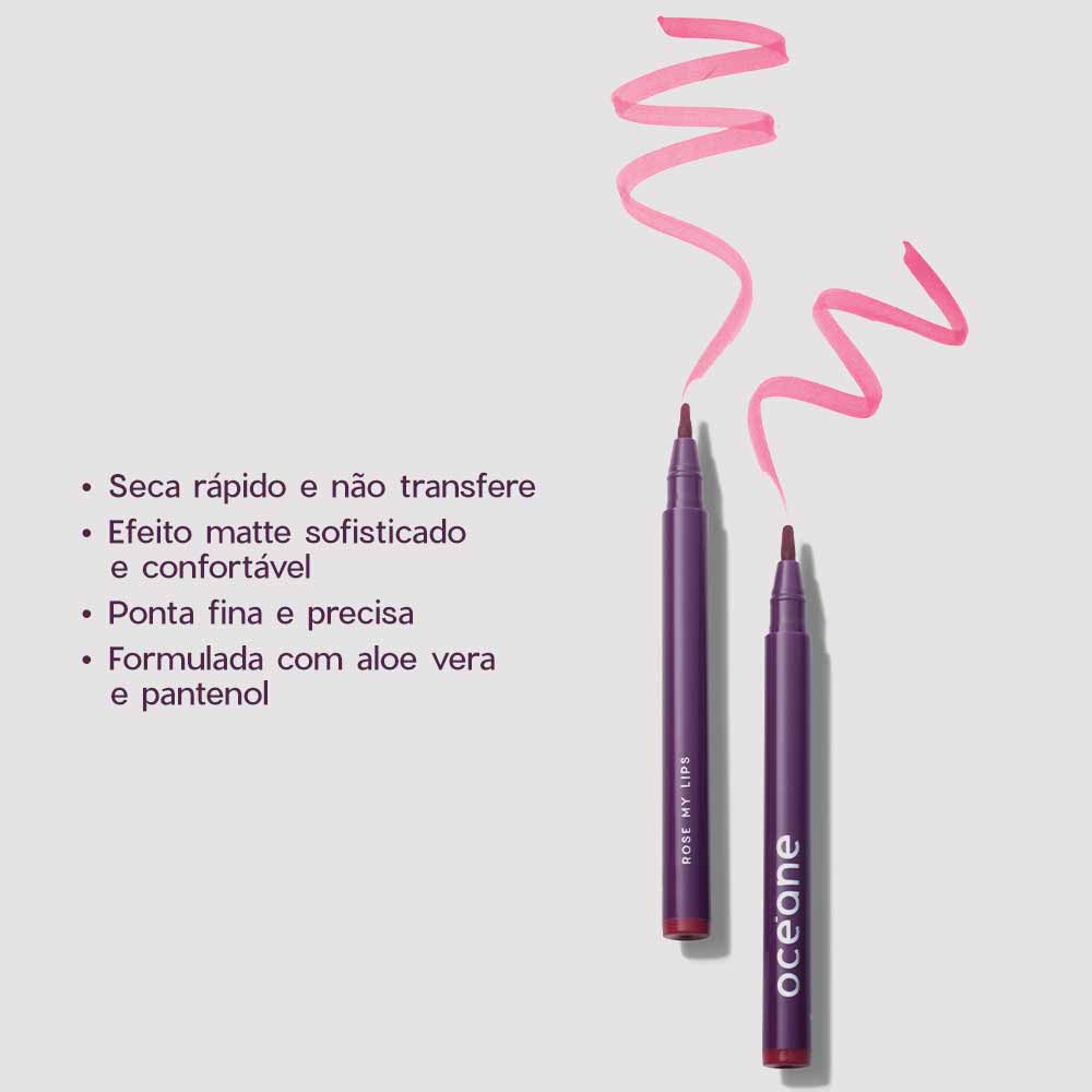 Caneta Batom Océane - Tinted Pen Rose My Lips