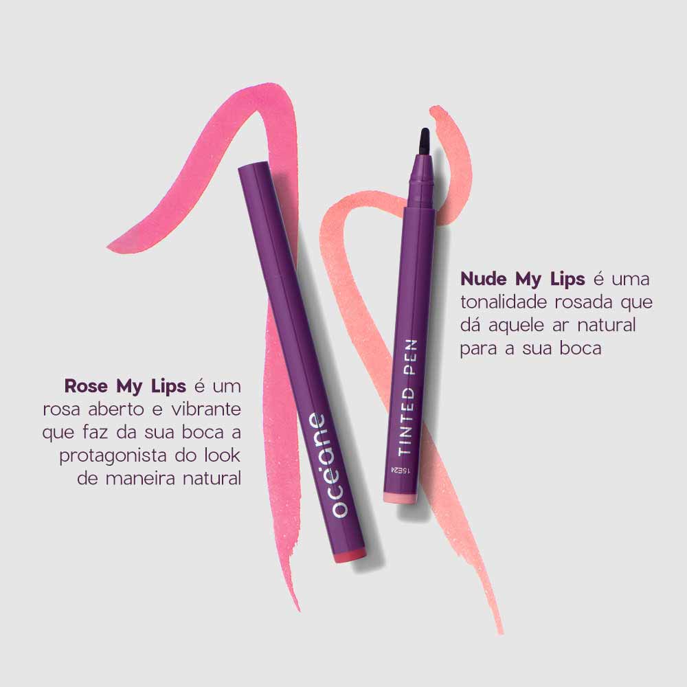 Caneta Batom Océane - Tinted Pen Rose My Lips