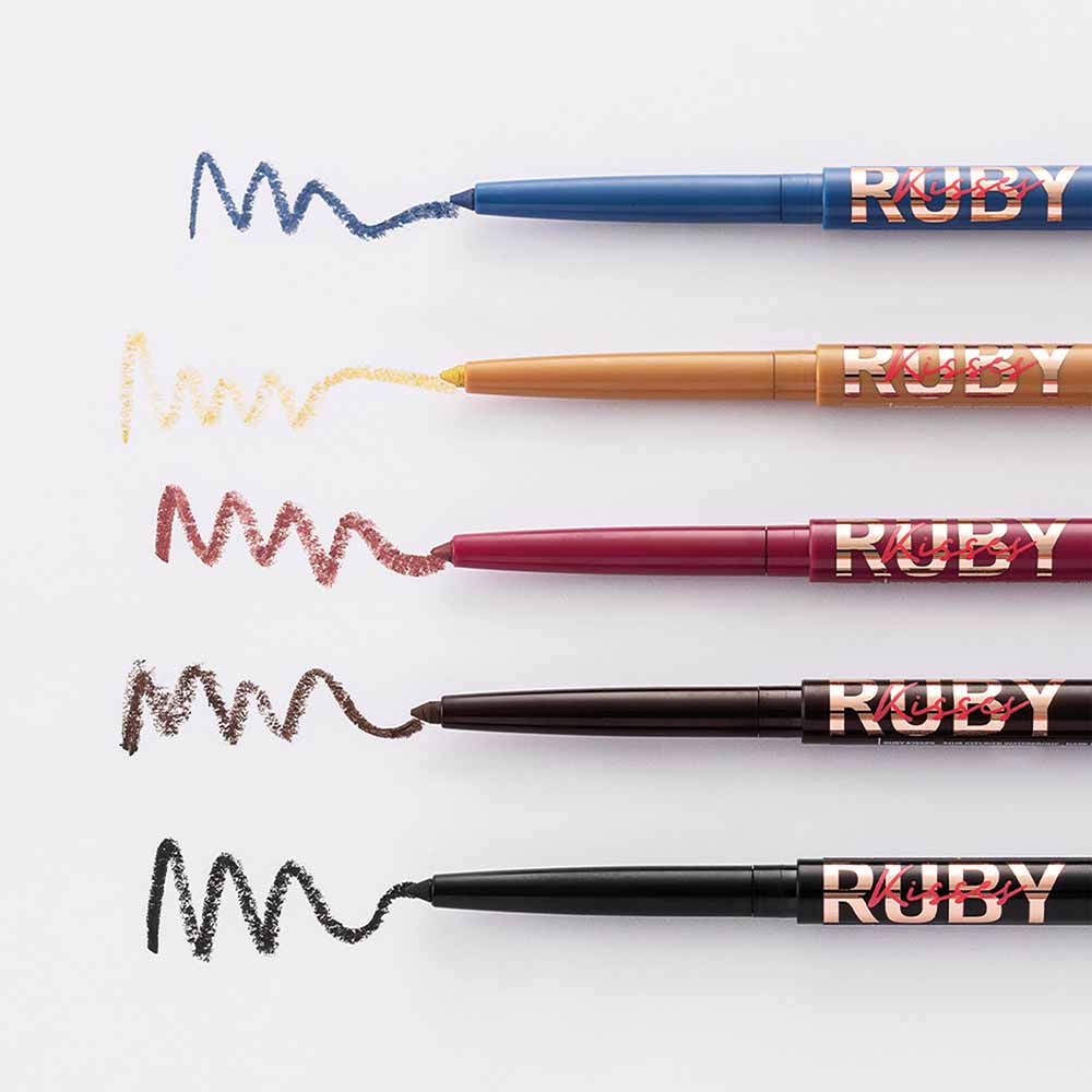 Lápis de Olhos Retrátil em Gel à Prova D'água Ruby Kisses