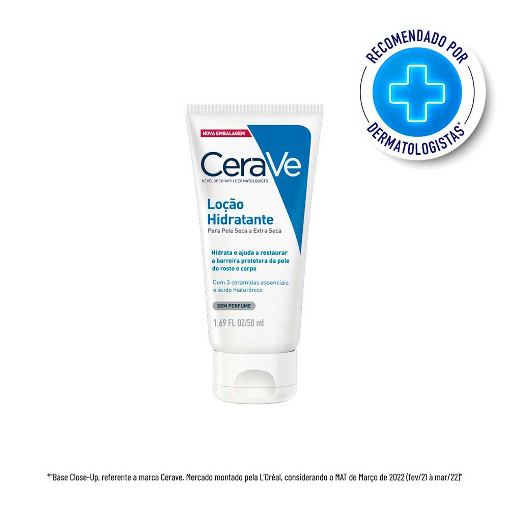 Loção Hidratante Corporal CeraVe para Pele Seca com Ácido Hialurônico e Ceramidas