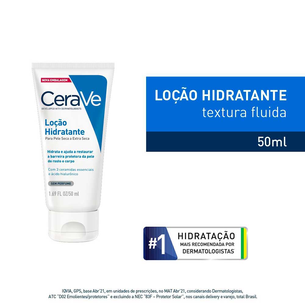 Loção Hidratante Corporal CeraVe para Pele Seca com Ácido Hialurônico e Ceramidas
