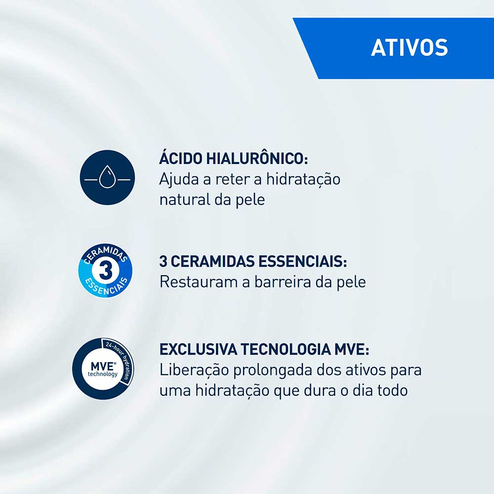 Loção Hidratante Corporal CeraVe para Pele Seca com Ácido Hialurônico e Ceramidas