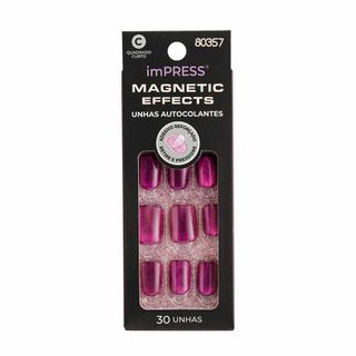 Unhas Autocolantes ImPRESS Magnetic Effects Levels - Quadrado Curto