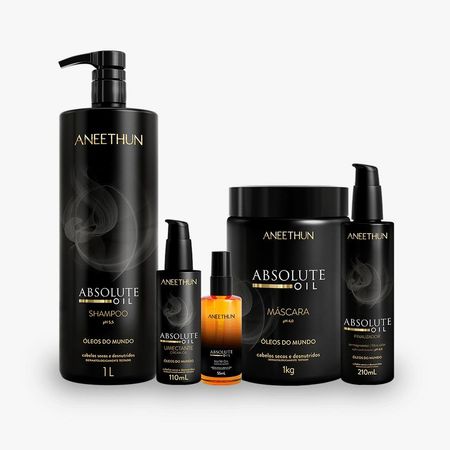 Kit-Aneethun-Absolute-Oil---Shampoo-1l-+-Máscara-1kg-+-Finalizador-210ml-+-Umectante-Capilar-110ml-+-Óleo-55ml--1