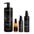 Kit Aneethun Absolute Oil - Shampoo 1l + Óleo 55ml + Finalizador 210ml + Umectante 110ml