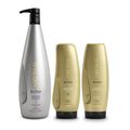 Kit Aneethun Blond System - Shampoo Matizante 1L + Máscara Iluminadora 250g + Finalizador Termoativado 250g