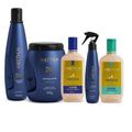 Aneethun Linha A - Kit Shampoo 300 ml + Máscara 500 ml + Creme Silicone 250 ml + Spray 150 ml + Cachos 250 ml