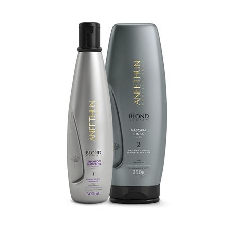 Kit-Aneethun-Blond-System---Shampoo-Matizante-300ml-+-Máscara-Cinza-250g--1