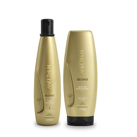 Kit-Aneethun-Blond-System---Shampoo-Silver-300ml-+-Máscara-Iluminadora-250g--1