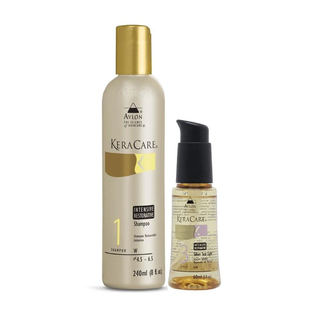 Kit Avlon KeraCare Intensive Restorative Shampoo 240ml + Silken Seal 60ml