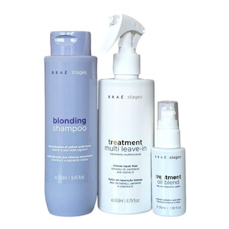 Kit-Braé-Stages-Blonding---Shampoo-250ml-+-Treatment-Leave-In-Spray-260ml-+-Oil-Blend-35ml--1