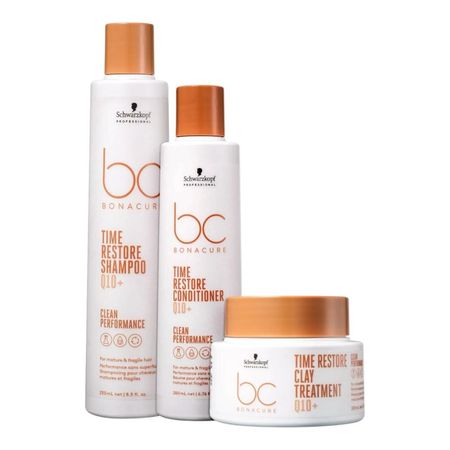 Kit-Schwarzkopf-BC-Clean-Performance-Time-Restore-Q10---Shampoo-250ml-+-Condicionador-200ml-+-Máscara-200g--1