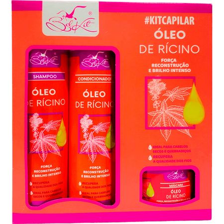 Belkit-Óleo-de-Rícino---Kit-Reparação-Capilar-(4-Produtos)--2