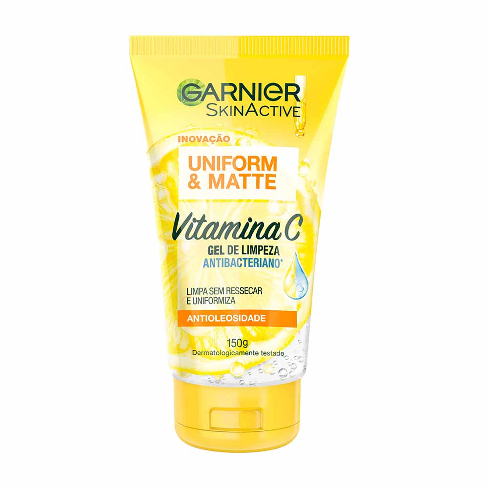 Gel de Limpeza Facial Antiacne Vitamina C Garnier Uniform & Matte