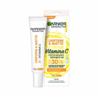 Protetor Solar Facial Hidratante Garnier Uniform & Matte Vitamina C Fps30 15G