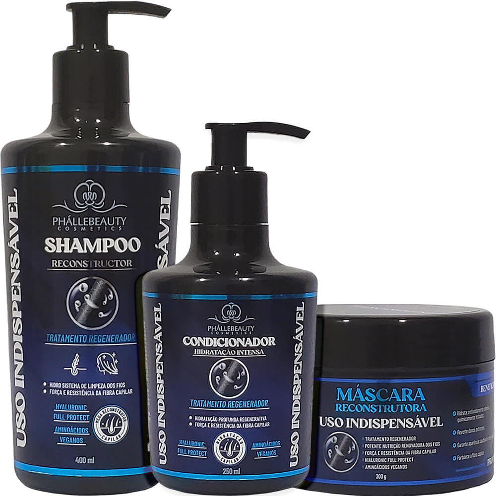 Phállebeauty Uso Indispensável - Kit Tratamento Regenerador Trio (3 Produtos)
