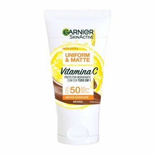 Protetor Solar Facial Hidratante Garnier Skin - Uniform & Matte Vitamina C FPS 50