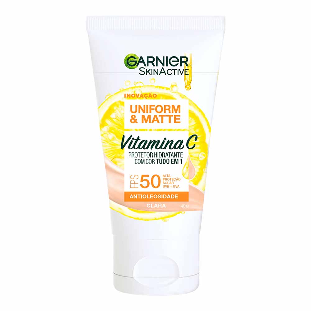 Protetor Solar Hidratante Facial com Vitamina C Garnier Skin FPS 50