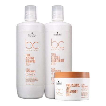 Kit-Schwarzkopf-BC-Clean-Performance-Time-Restore-Q10---Shampoo-1L-+-Condicionador-1L-+-Máscara-500ml--1