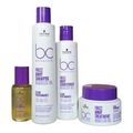 Kit Schwarzkopf BC Clean Performance Frizz Away - Shampoo 250ml + Condicionador 200ml + Máscara 200ml + Óleo 50ml