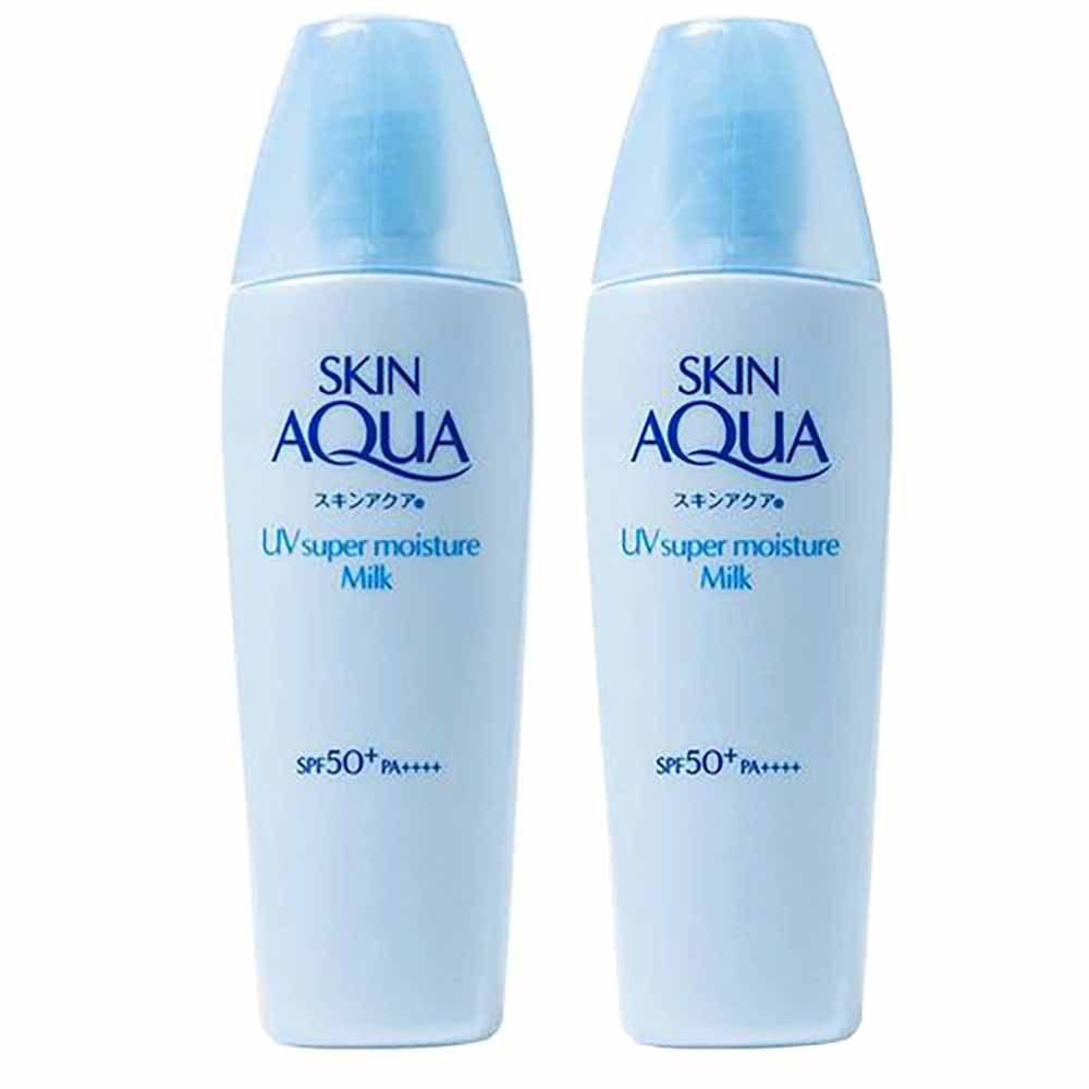 Skin Aqua Protetor Solar Super Moisture Milk FPS50 Kit com 2 Unidades