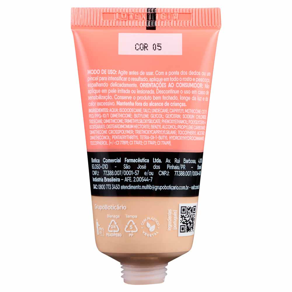 Base Líquida Alta Cobertura Vult - Matte Hidraluronic