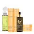 Kit Cadiveu Professional Nutri Glow Shampoo Condicionador Máscara Maxi Ondas e Açaí Oil 110 (5 produtos)