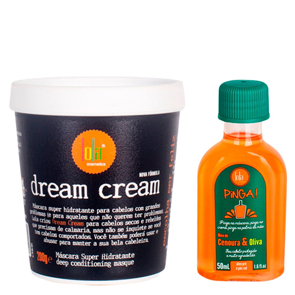 Kit Lola From Rio - Máscara Dream Cream 200 g + Óleo Pinga
