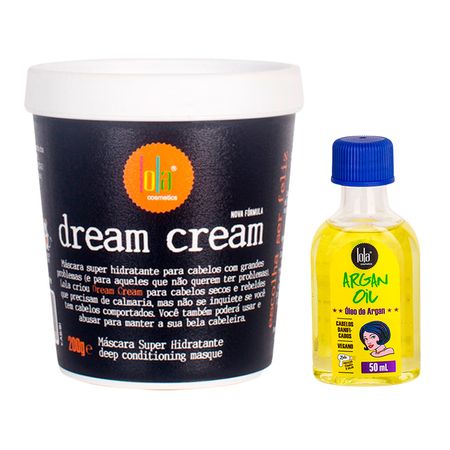 Kit-Lola-From-Rio---Leave-In-Argan-Oil--50-ml-+-Máscara-Dream-Cream-200-g--2