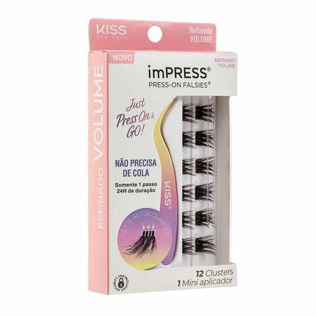 ImPRESS-Press-on-Falsies-Refinado-Volume-Kit---12-Cílios-Postiços-+-1-Mini-Aplicador-Kit--1