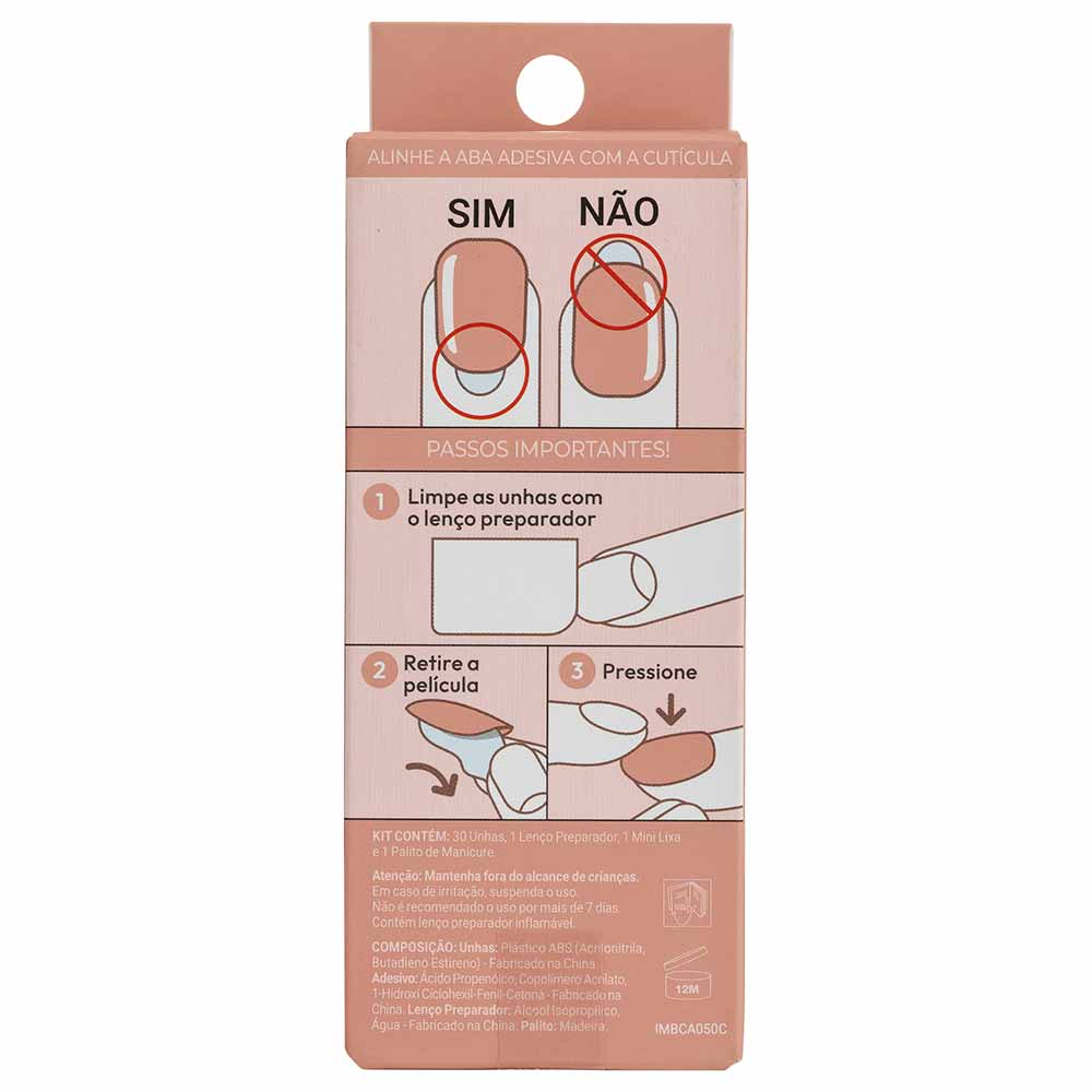 Unhas Autocolantes ImPRESS Bare But Better - Real World