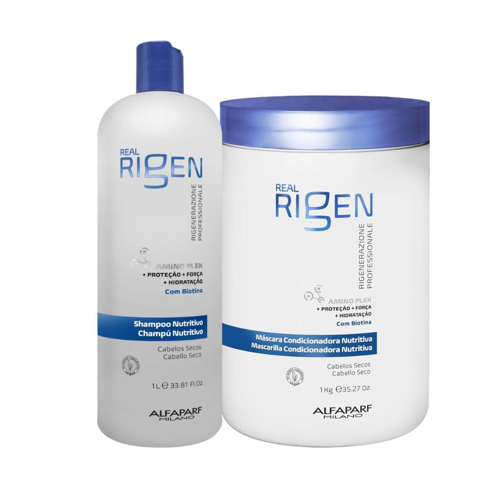 Kit Shampoo + Mascara Alfaparf Real Rigen Nutritive 1L