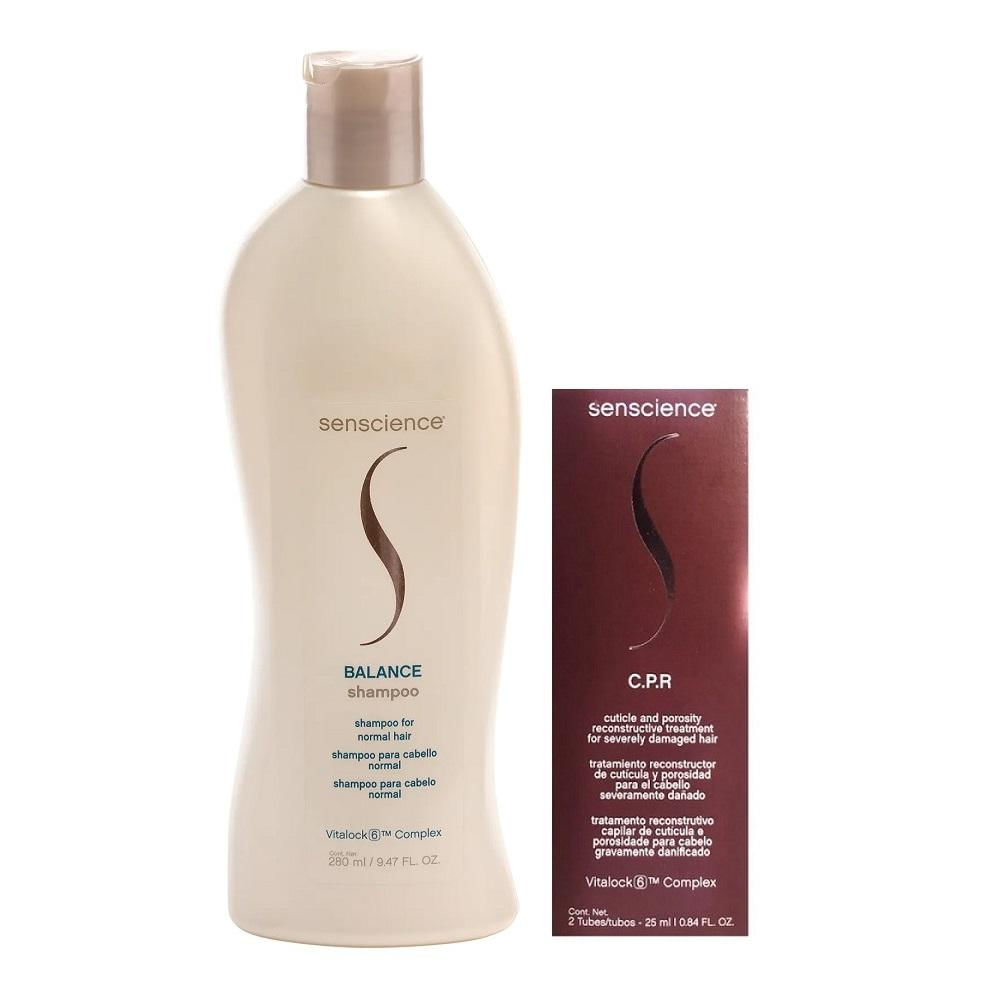 Kit Senscience Balance Shampoo 280ml + CPR 2x25ml