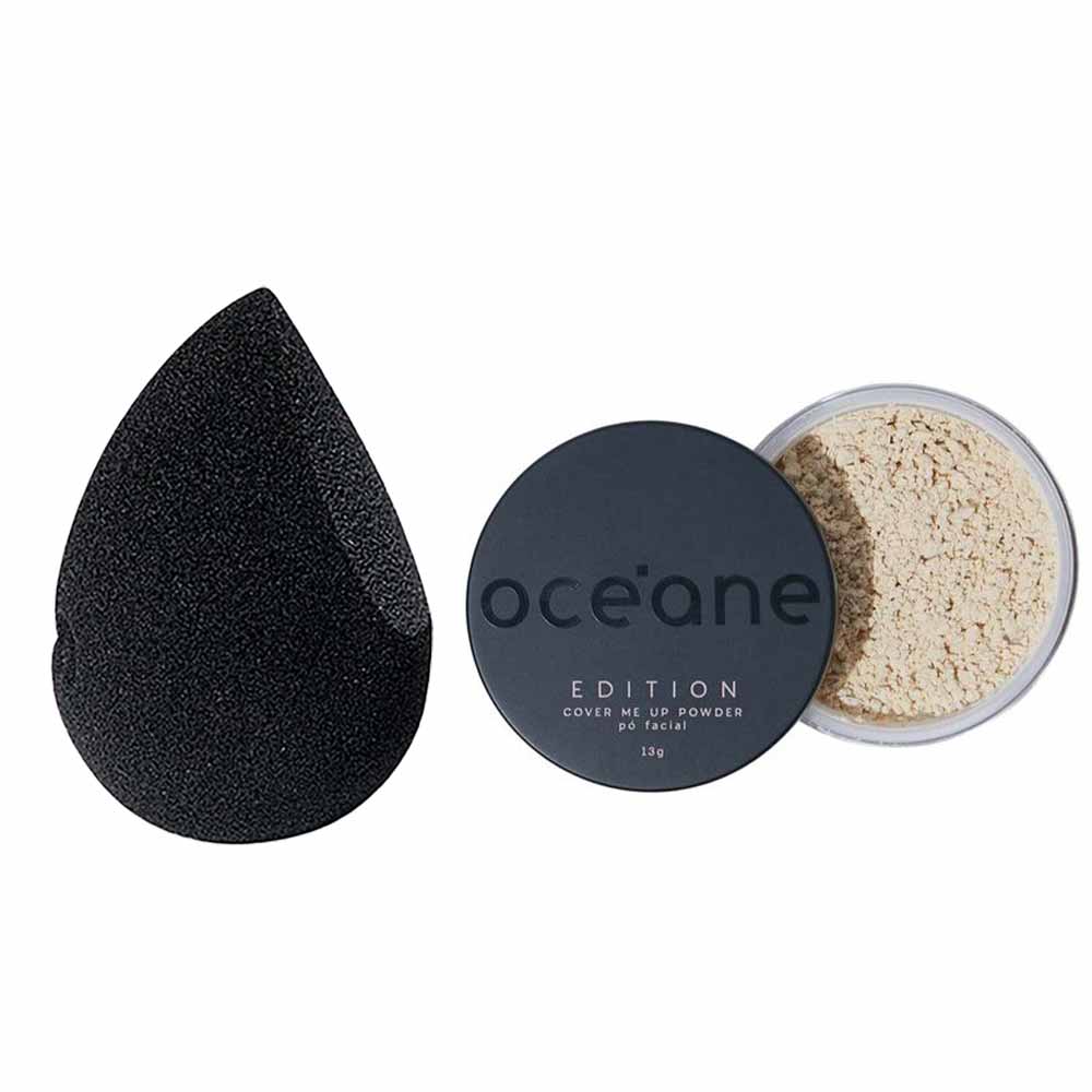 Océane Kit - Pó Solto Facial + Esponja de Maquiagem