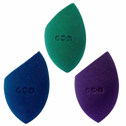 Océane Flat Blend Kit com 3 Esponjas de Maquiagem