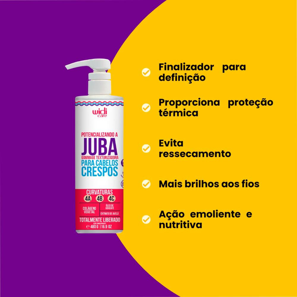 Potencializando a Juba Gommage Texturizadora 480 g - Widi Care