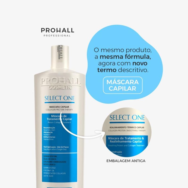 Máscara Capilar Antifrizz Select One 1 L Prohall - Época Cosméticos