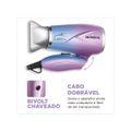 Secador de Cabelo Mondial Dobrável Tourmaline Azul e Rosa 1200W 2 Velocidades by Juliette Quatro Elementos Bivolt