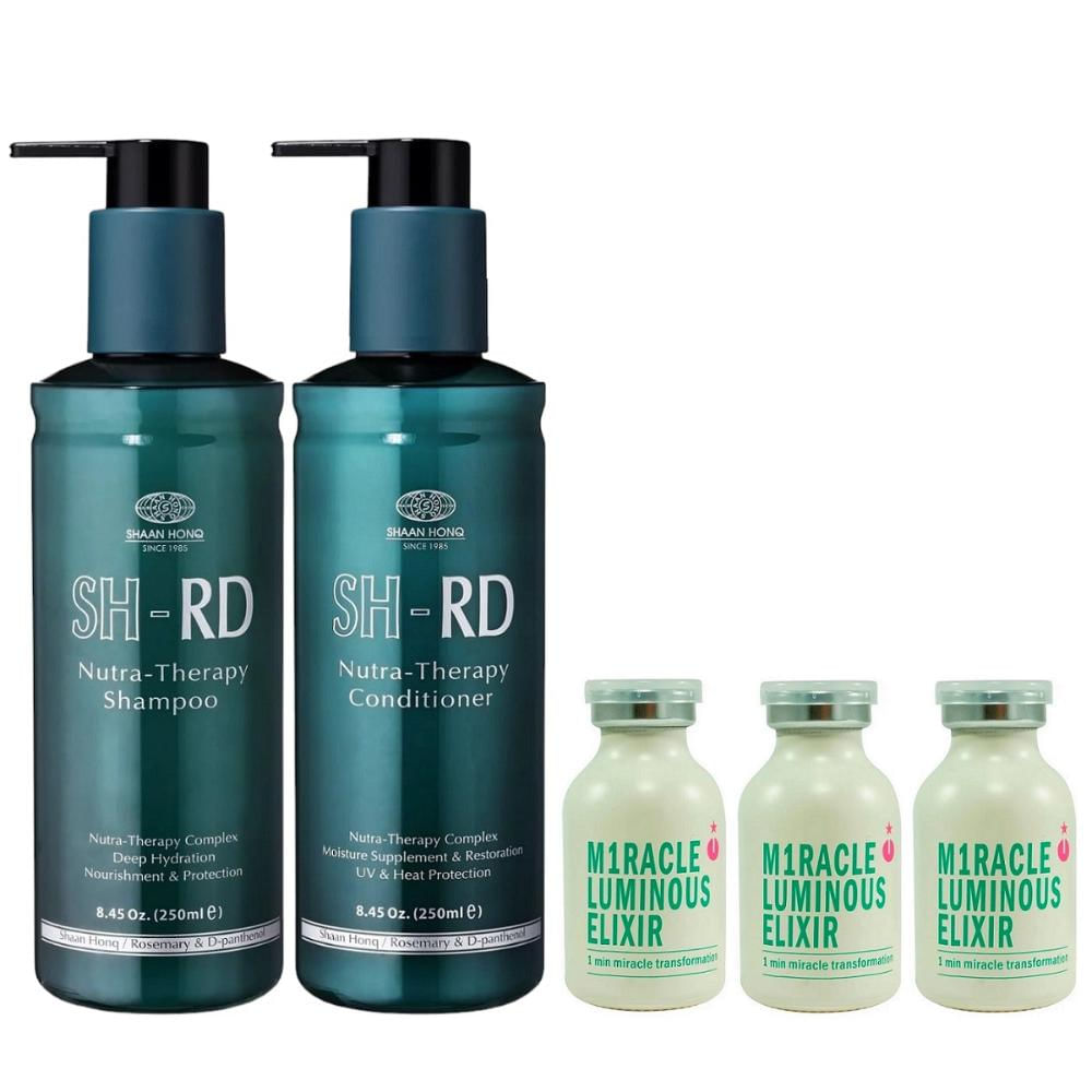 Kit SH-RD - Shampoo 250ml + Condicionador 250ml + 3 Unidades de Ampola Miracle
