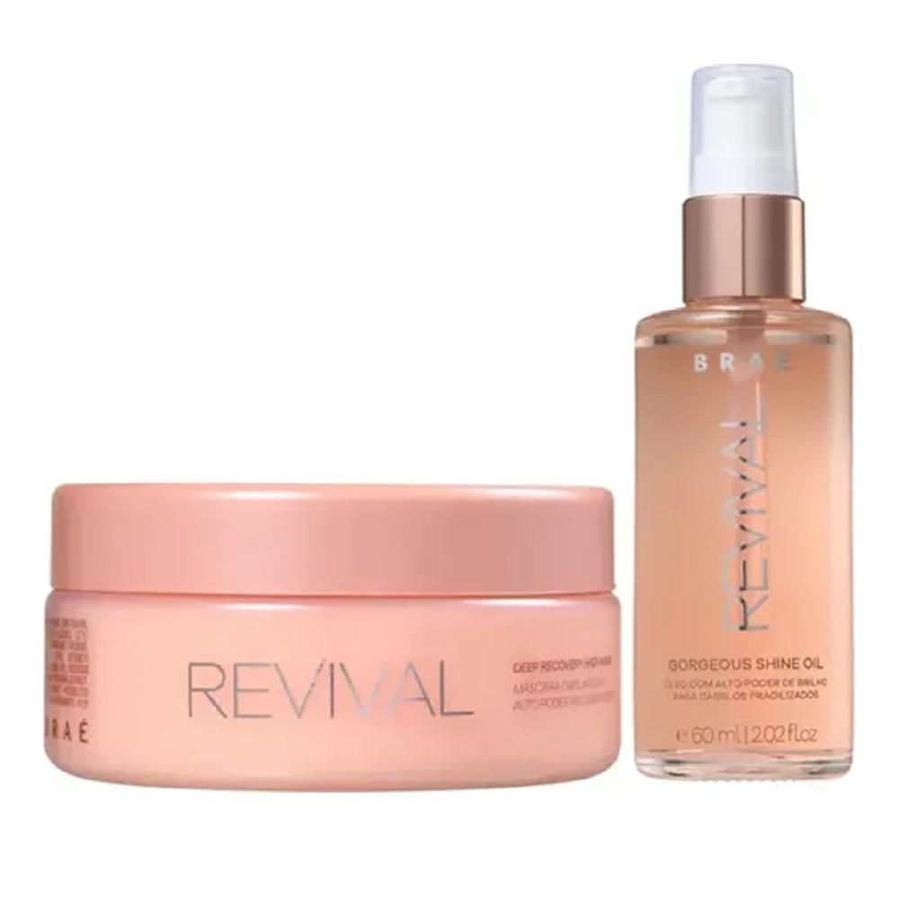 Kit Braé Revival - Máscara 200ml + Óleo  Gorgeous Shine 60ml