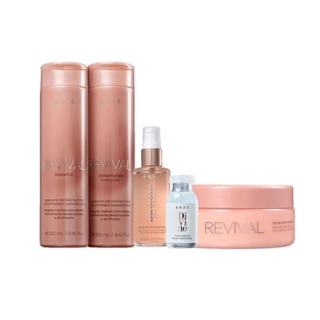 Kit-Braé-Revival---Shampoo-250ml-+-Condicionador-250ml-+-Máscara-200g-+-Óleo-Gorgeuos-Shine-60ml-+-Ampola--Divine-13ml--1