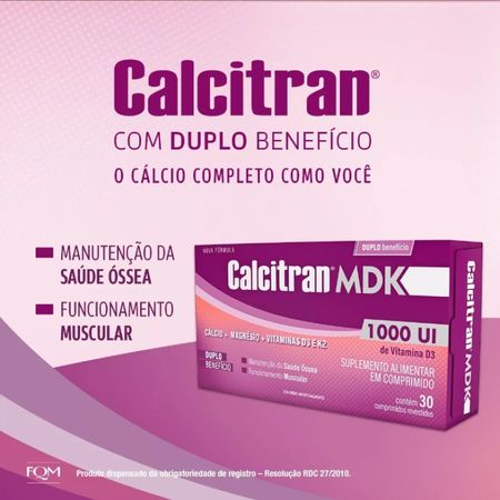 Calcitran-MDK-30-Comprimidos---Cálcio-com-Magnésio,-Vitamina-D-e-K--2