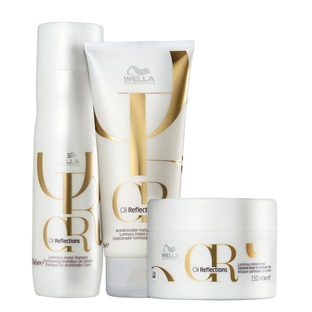 Wella Professionals Oil Reflections - Kit Shampoo 250 ml + Condicionador 200 ml + Máscara 150 ml