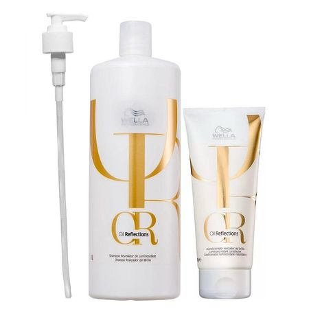 Wella-Professionals-Oil-Reflections---Kit-Shampoo-1L-+-Condicionador-200ml-+-Válvula-Pump--1