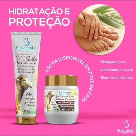 Bio-Instinto-Sebo-de-Carneiro---Creme-Hidratante-Pés-e-Mãos-Argan-e-Ureia-150g--4