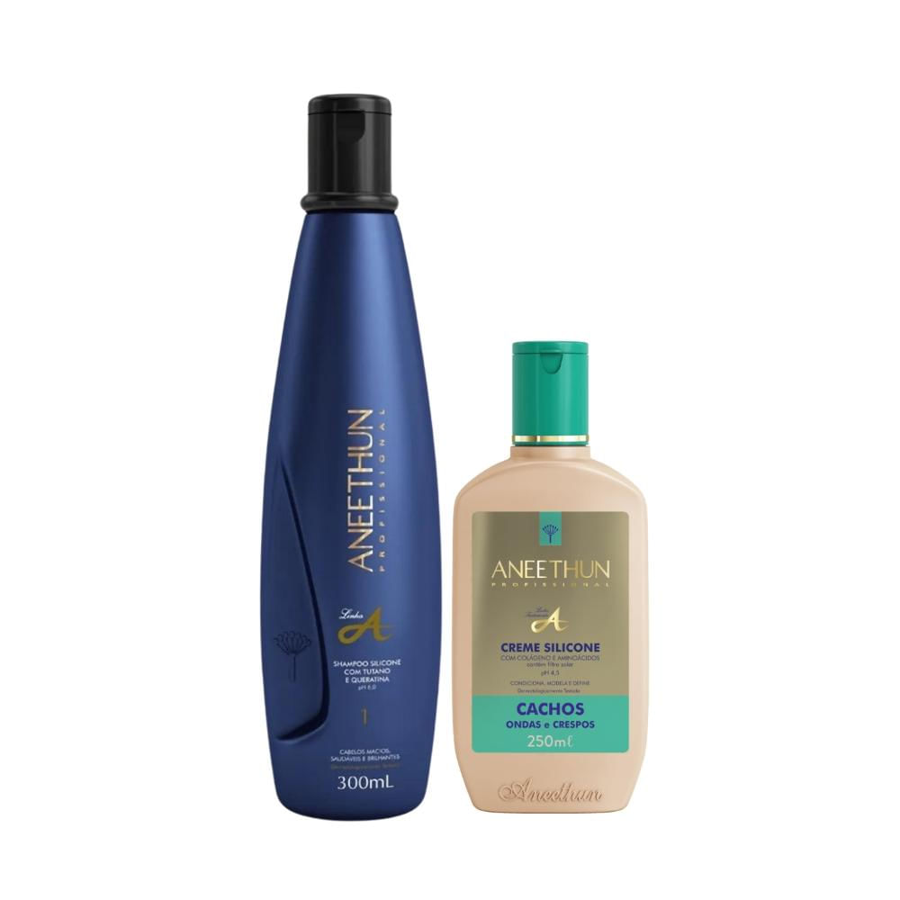 Aneethun Linha A Shamp 300ml+Creme Cachos Ondas Crespo 250ml