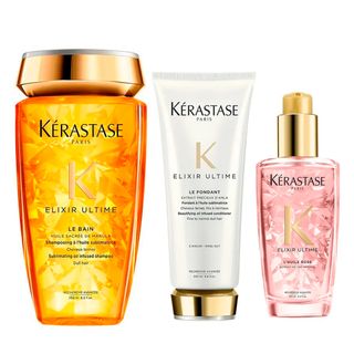 Kit Elixir Kérastase - Shampoo + Condicionador + L'Huile Rose