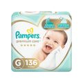 Fralda Pampers Premium Care Tam G 9 a 13kg 136 Unidades G