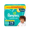 Fralda Pampers Confort Sec Noturna XXXG 19kg 74 Unidades XXXG