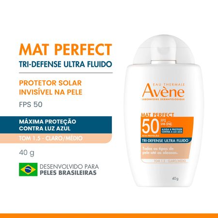 Protetor-Solar-Facial-Avène-Mat-Perfect-Tri-Defense-Ultra-Fluido-Tom-1.5-Claro/Médio-FPS-50-40-g-1.5--3